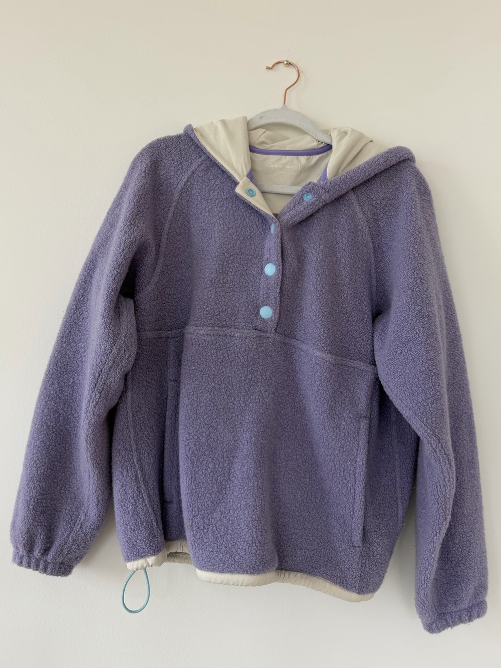 Outdoor Voices Lightweight Purple Fleece Jacket